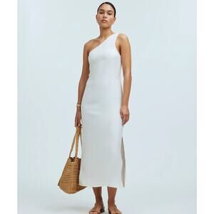 NWT Madewell One-Shoulder Midi Dress In Lighthouse Size 00
